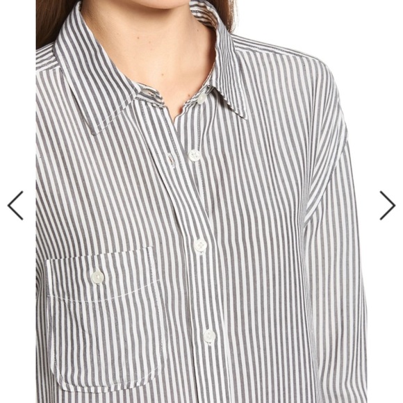 RAILS Aly Button Front Blouse In Belize Stripe - Picture 3 of 13